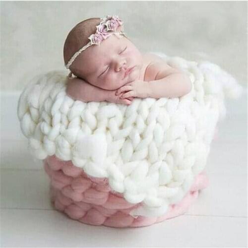 Baby Soft Photography For Photo Props Blanket white Newborn Clothes Fine Babies Accessories