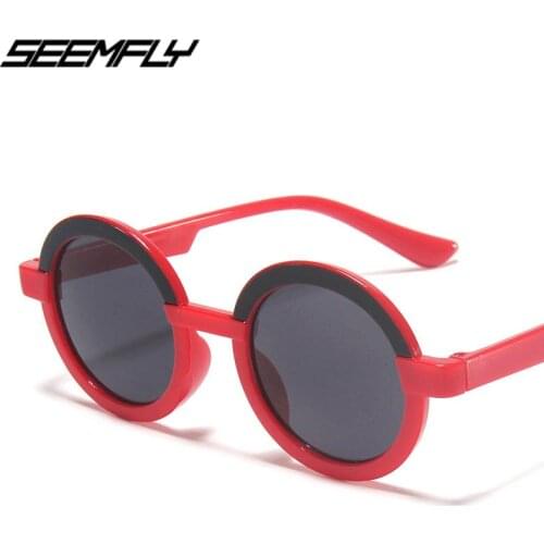 Seemfly Fashion Round Kids Sunglasses Boys Girls Vintage Sun Glasses UV Protection Classic Children Eyewear Outdoors Goggle New