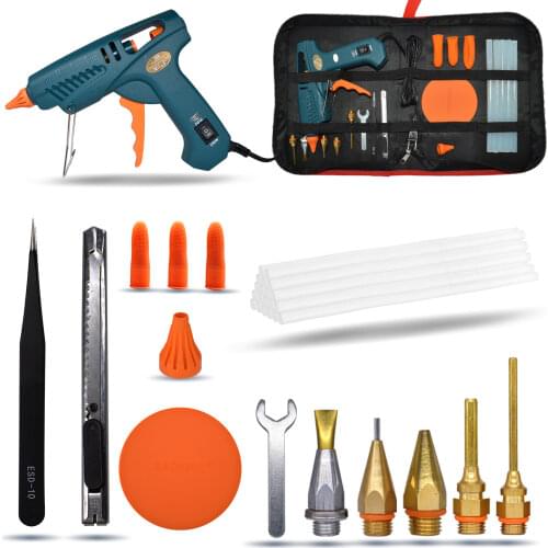 Hot melt Glue Gun 15 IN 1 Tool KIT silicone gun 50W/OFF/150W Switch For Crafts Repair DIY Use 11mm Glue Stick Pure copper nozzle