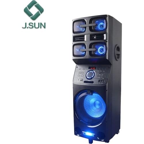 Portable speaker karaoke 12 inch wireless trolley speakers with disco light show
