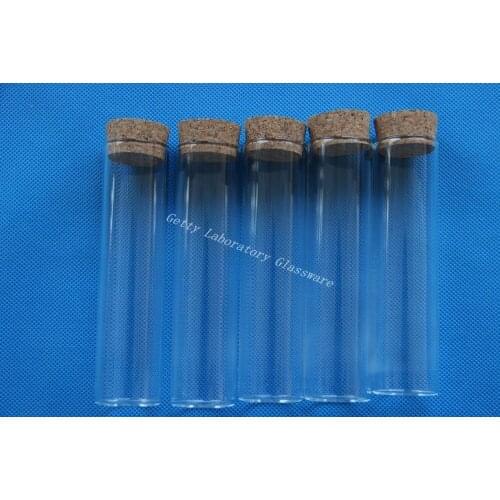 Pyrex flat bottom test tube 30x120mm with thermostability, with plug