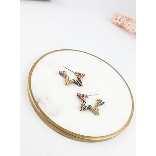 CLK Special Series Colorful Stone Star Earrings B900
