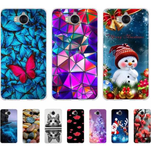 Silicone Phone Case for Huawei Y6 2017 / Y5 2017 Case Soft Tpu Back Cover Coque Bumper Full Protective Huawei Y6 2017
