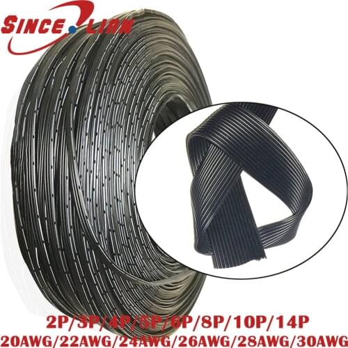 Silico Rubber Wire 20 22 24 26 28 30AWG 2P 3P 4P 5P 6P 8P10P 14P Power Cable Multi-core Connect Wire Parallel Wire Test Kable