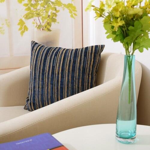 Nordic Soft Chenille Stripe Cushion Cover Multicolor Jacquard Pillowcases for Home Sofa Bedroom Decor Throw Pillow case 45*45cm