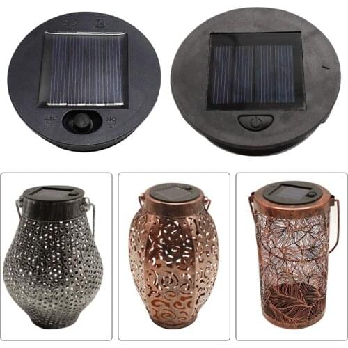 Solar Lantern Light Replacements Top LED Solar Panel Lantern Lid Lights for Outdoor Hanging Lanterns Garden Use Lanterns