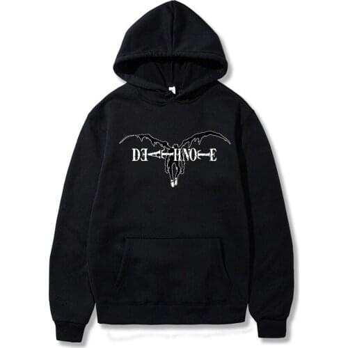 Death Note Hoodies Oversized Long sleeve dropshipping tops aesthetic Gothic harajuku print streetwear Sweatshirt Women clothing