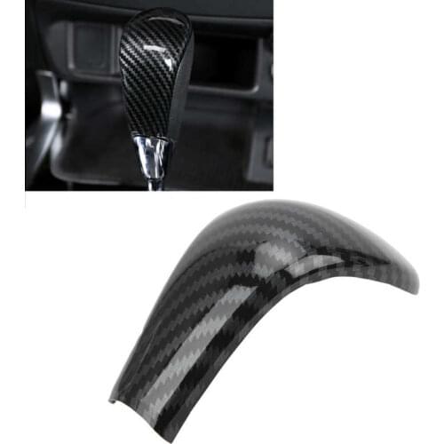 Carbon Fiber Style Gear Shift Knob Cover Fit for Nissan Navara Frontier NP300 2015 2016 2017 2018 2019