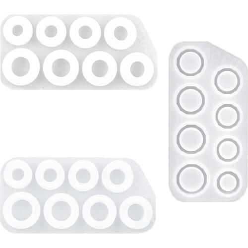 Crystal Epoxy Ring Pendant Silicone Mold Cat Curved Faceted Ring Mould Collection Mirror