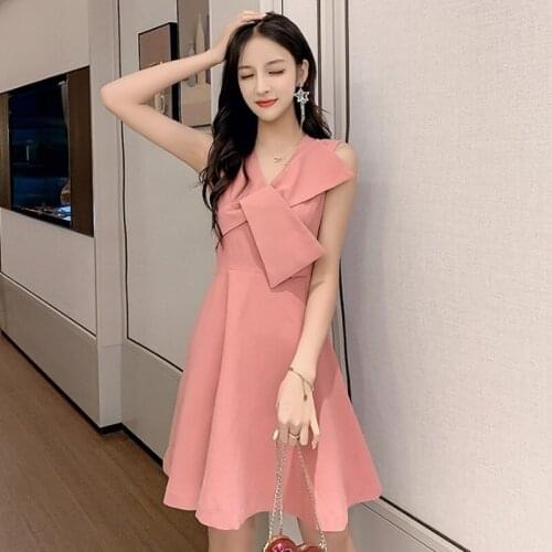 Elegant Dress Women For Wedding Party Dresses Summer 2020 Fashion Korean Hipster Off Shoulder A Line Dress Vestidos AA5394