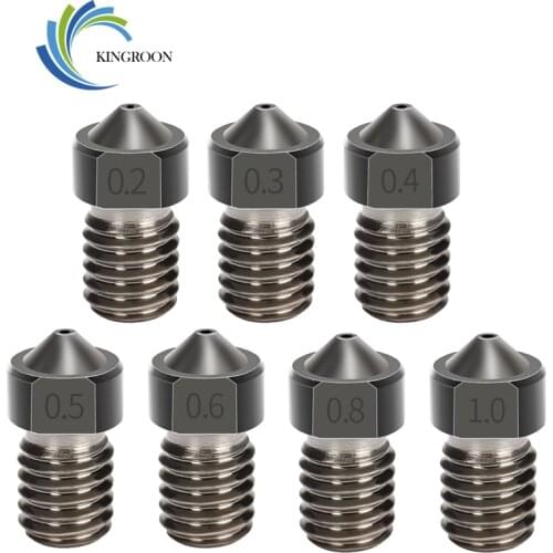 KingRoon E3D Hard Steel Nozzles Mold Steel Extruder Extrusion Part Threaded 1.75mm Nozzles 3D Printer Parts