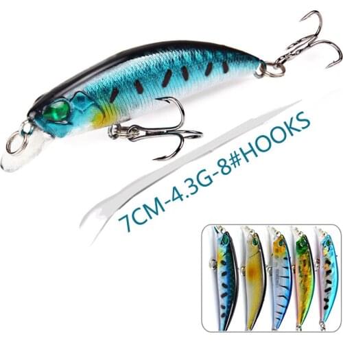1PC Jerkbait Minnow Tackle Fishing Lure Crankbait Sea Hard Bait Artificial Jig Pesca Hook Carp Swimbait 3d Eyes Fish Accessories