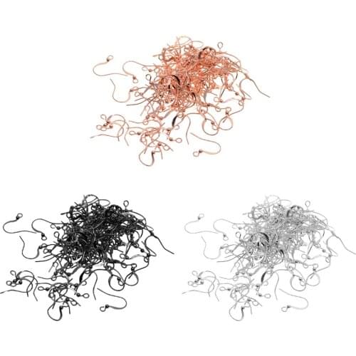 100pcs Earring Hooks Ear Wires W/ Ball Fish Hooks For DIY Jewelry
