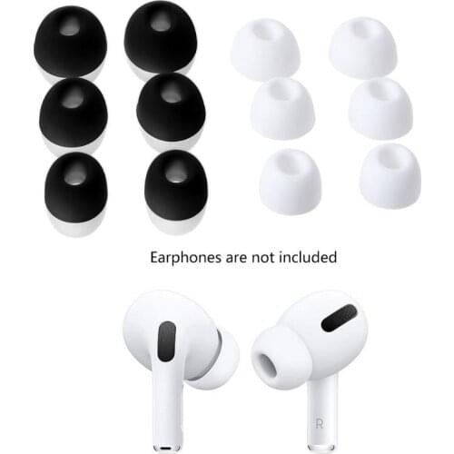 27RA 3Pair Replacement Ear Buds Tips Plugs Soft Silicone Earbud In Ear Cover for airpods PRO Wireless Bluetooth Earphones