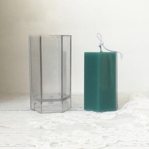 3D Hexagon Candle Making Mold DIY Handcraft Candle Mold For Scented Candles Wax Soap Handmade Mould moldes para velas Practical