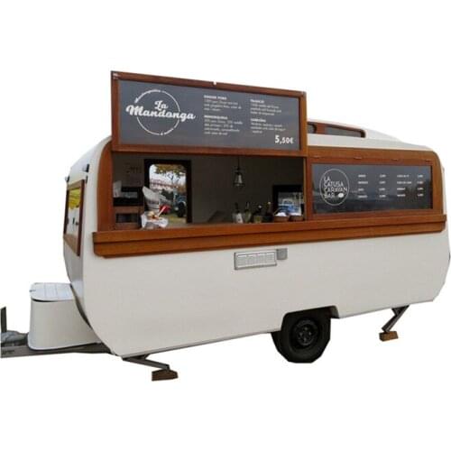 4m length white color mobile Food Trailer food cart and food truck on hot sale