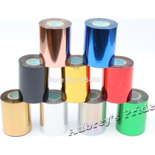 80mmx120M Gold Rose Silver Laser Black Gold Red Blue Hot Stamping Foil Heat Transfer Napkin Gilding PVC Card Emboss
