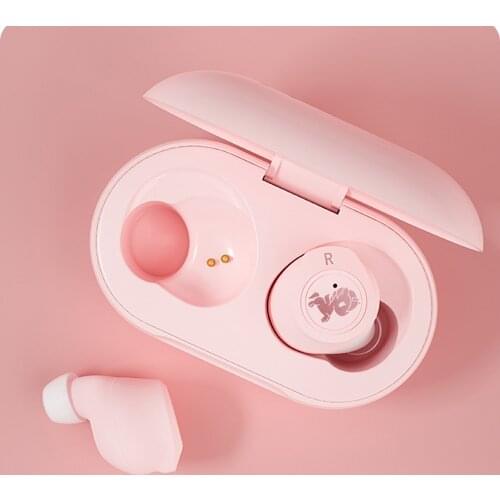 Cute pink unicorn pattern smart touch noise reduction TWS wireless bluetooth headset for home office gift earbuds