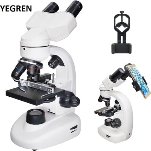 40X-1600X Binocular Biological Microscope with 360 degree Rotatable Head Optical Illuminated Microscope for Student Experiment