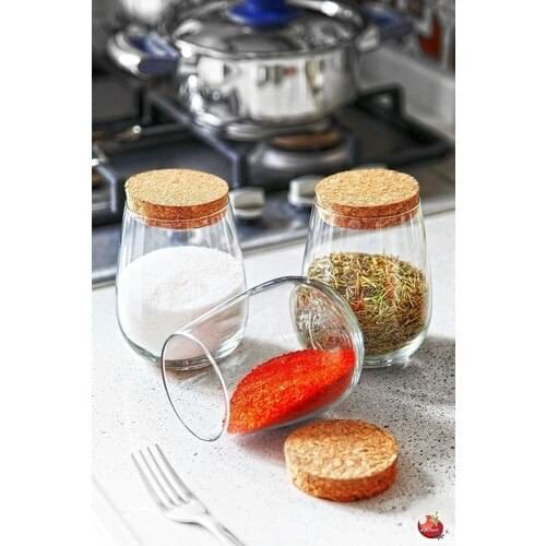 Çiko Toys 3'lü Mushroom Cap Drop Jar Set Spice Sugar Bowl 700 ml