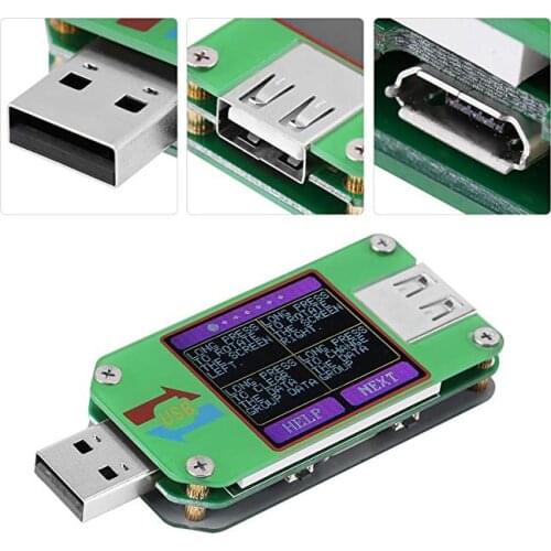 RD UM24 UM24C Tester USB 2.0 LCD Display Voltmeter Ammeter Battery ChargeVoltage Current Meter Multimeter Cable Measure Tester