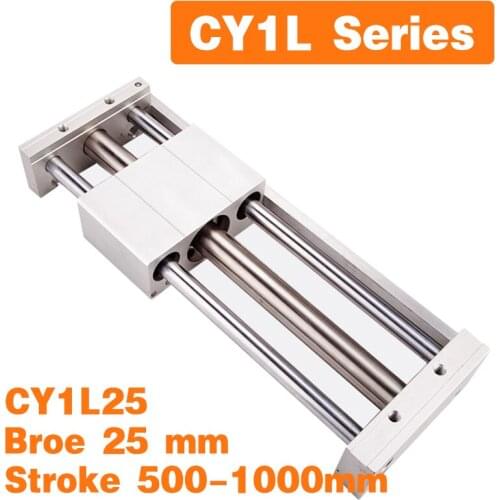 CY1L CY1L25 Stroke 500-1000 mm Magnetically Coupled Rodless Air Cylinder CY1L25-500 CY1L25-600 CY1L25-700 CY1L25-800 CY1L25-1000