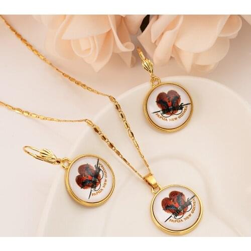 Dubai India African birds gilded crystal badge suit personality fashion teenage bride engagement ring earrings necklace gift