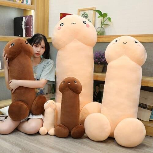 30-100CM Long Lifelike Penis Plush Toy Stuffed Dick Trick Doll Real-life Penis expressions Plush Pillow Sexy Toy Gift Lovers