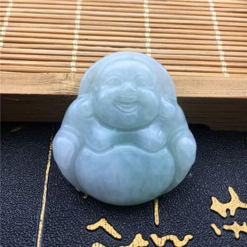 Jadery Natural Emerald Jade Buddha Cross Pendants Necklaces For Men Women Handmade Carved Vintage Religious Fine Jewelry 2020