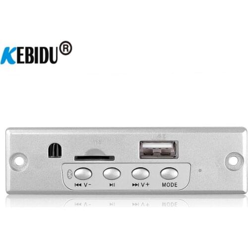 Kebidu Wireless Bluetooth 5.0 DC 12V MP3 WMA 2*25W Amplifier Decoder Board Audio Module USB FM TF Record Radio For Car