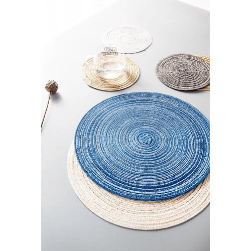 Mat kitchen table plate mat drying dishes woven coaster heat pad household table placement mat macarons