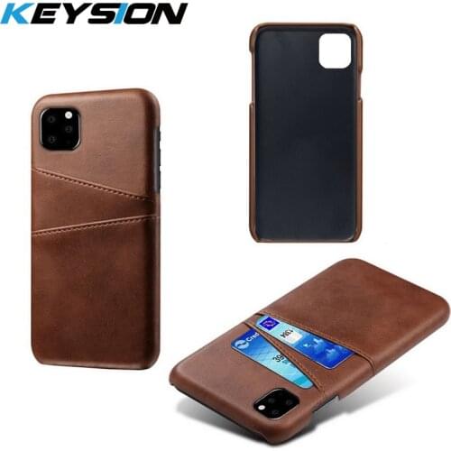 KEYSION Leather Wallet Case for iPhone 11 11 Pro 11 Pro Max with Card Pocket Phone Back Cover for iPhone 2019 i11 11Pro Max New