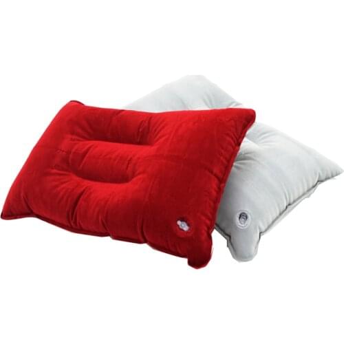 Inflatable flocking small Pillow Portable Outdoor Travel Popular Ultralight New Inflatable for Car Air Cushion F315