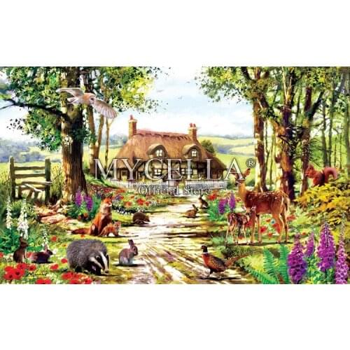 Landscape 5D Diy Diamond Painting Full Diamond Embroidery Gardening & Flowers Cabins House Cross Stitch Mosaic Sets Home Decor