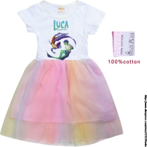 Girls Princess Dress Kids Elegant Wedding Tutu Prom Dresses Children New movie Luca Party Formal Evening Clothes