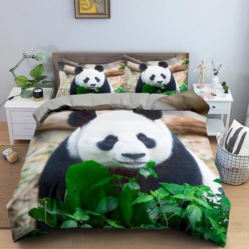 Panda Bedding Set 3D Printed Animal Duvet Cover Twin Full Queen King Double UK Supking Sizes Bed Linen Pillowcase 2/3Pcs
