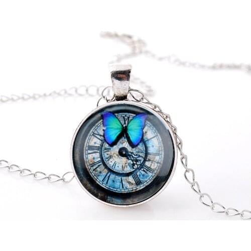 Lureme Time Gem Series Fashion Disc Pendant Charm Necklace for Women and Girl (NLB002)