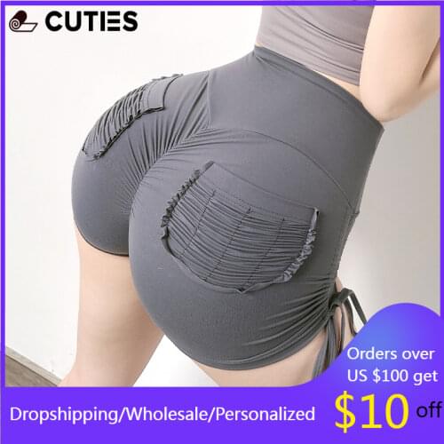 Shorts Women High Waist Fitness Workout Yoga Shorts Push Up Scrunch Pants Sports Running Biker Gym Yoga Shorts Leggings Tights