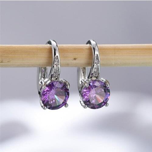 Lovely Female Crystal Earrings Exquisite Silver Color Clip Earrings Are Suitable for Womens Unusual Earrings Womens Jewelry