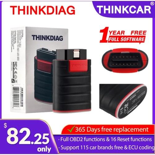 Thinkdiag full system OBDII Scanner Diagnostic Tool 15 reset services Code Reader extension cable OBD2 PK AP200 easydiag golo
