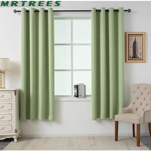 Blackout Curtains For Living Room Bedroom Solid Color Curtains for the kitchen Blinds Modern Finished Window Treatment Curtains