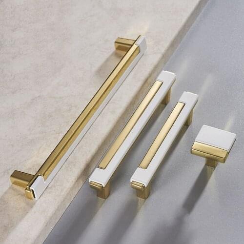 Modern Gold Chrome Kitchen Handle Cabinet Knobs and Handles Fashion Drawer Knobs Pulls Furniture Handle Door Hardware