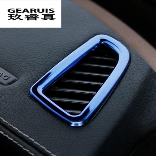Car styling front air outlet of the air conditioner sequin accessories stainless steel Stickers For Mercedes Benz C Class W205