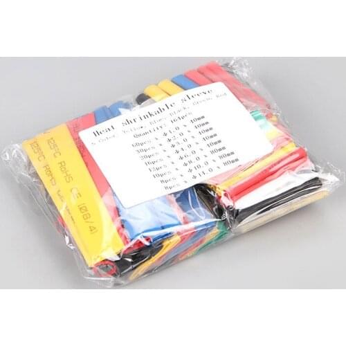 164 Pcs Of Polyolefin Heat Shrink Tube Wire And Cable Insulation Sleeve 2:1 Insulation Shrinkage Tube Heat Shrinkable Tube