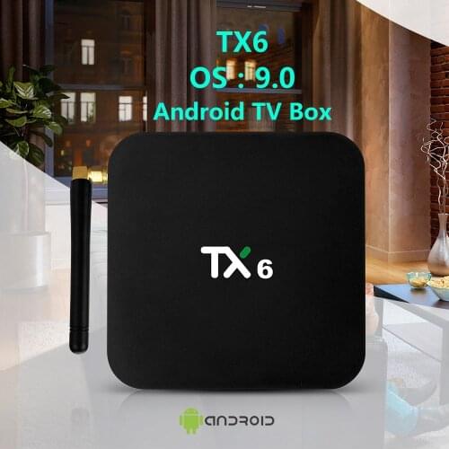 Tanix TX6 Smart TV BOX Android 9.0 Quad core ARM Cortex-A53 USB3.0 4G + 64G 2.4G/5G double WIFI BT4.1 4K
