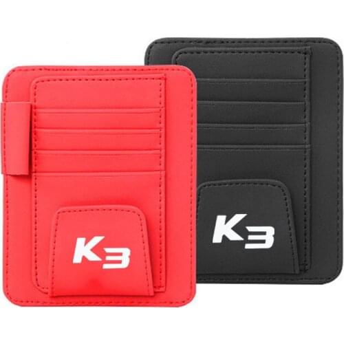 Pu Leather Visor Card Storage Sun Visor Organizer Tool Pouch Bag Card Storage Pen Storage Glasses Holder For Kia K3