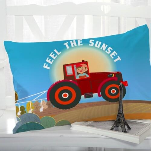 1pc Car Cartoon Pillow cover Pillow case Bedding Pillowcase Pillowcovers decorative 50x70 3D Print for children kids baby sunset