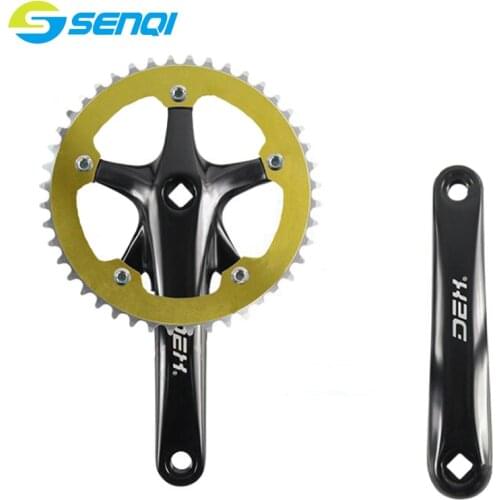 10 Colours 2 Styles 44T*170mm Bike Single Speed Fixed Gear Crank Aluminum Alloy Bicycle Crankset CZY022
