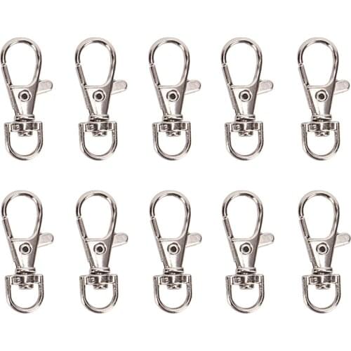 10PCS Metal Swivel Trigger Lobster Clasps Clip Snap Hook Key Chain Ring Outdoor Lanyard Craft Bag Parts Pick Jewelry Finding New