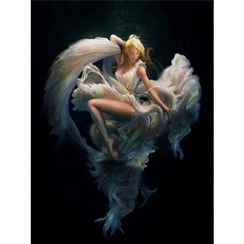 100% Full drill high quality new needlework diy diamond painting cross stitch embroidery rhinestones home decoration Angel sets